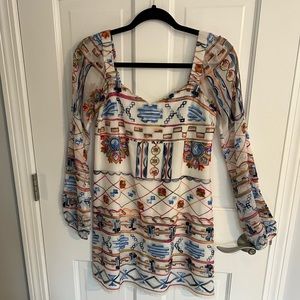 Ali and Jay White Embroidered Mini Dress Size XS